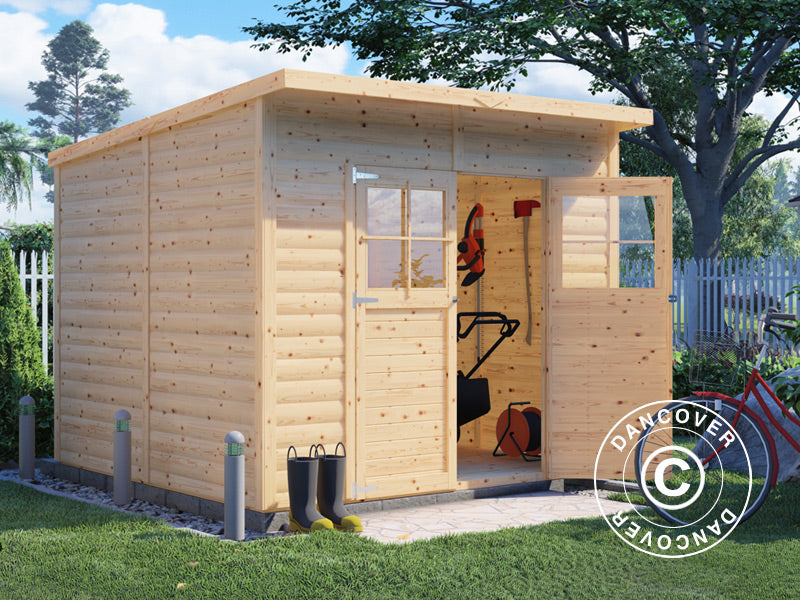 Redskabsskur i træ, Bertilo Alster 4, 2,44x2,39x2,1m, 5,83m²