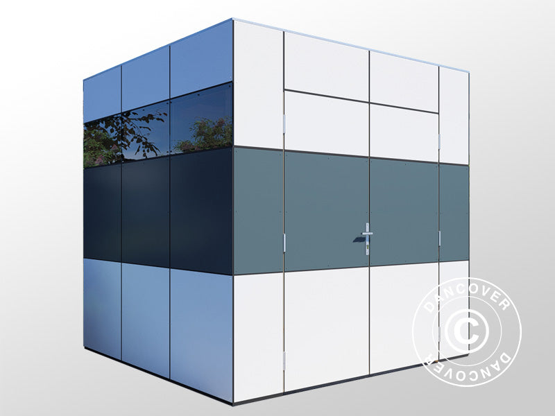 Redskabsskur i træ, Bertilo HPL 1, 2,3x2,28x2,3m, 5,24m², Antracit/Hvid