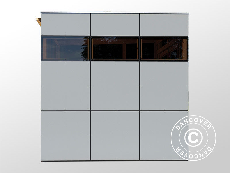 Redskabsskur i træ, Bertilo HPL 1, 2,3x2,28x2,3m, 5,24m², Antracit/Grå