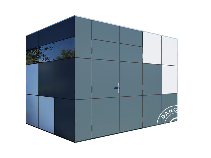 Redskabsskur i træ, Bertilo HPL 2, 3,45x2,28x2,3m, 7,86m², Antracit/Hvid