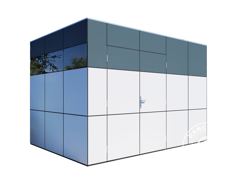 Redskabsskur i træ, Bertilo HPL 2, 3,45x2,28x2,3m, 7,86m², Antracit/Hvid