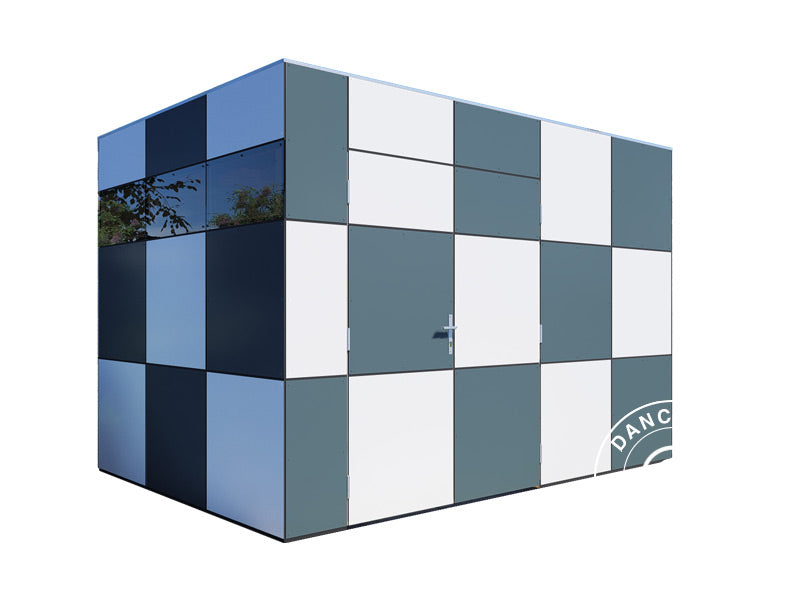 Redskabsskur i træ, Bertilo HPL 2, 3,45x2,28x2,3m, 7,86m², Antracit/Hvid