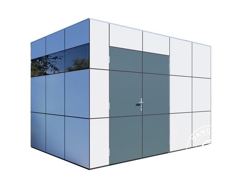 Redskabsskur i træ, Bertilo HPL 2, 3,45x2,28x2,3m, 7,86m², Antracit/Hvid