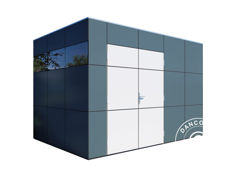 Redskabsskur i træ, Bertilo HPL 2, 3,45x2,28x2,3m, 7,86m², Antracit/Hvid