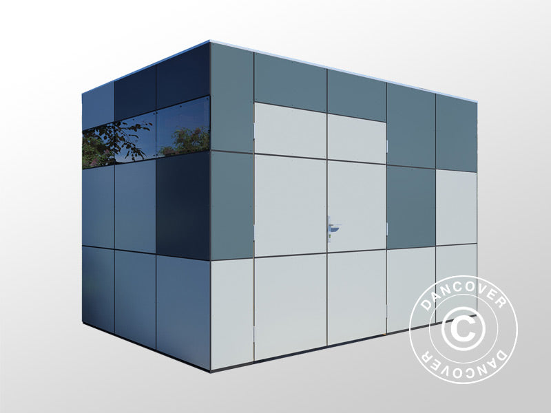 Redskabsskur i træ, Bertilo HPL 2, 3,45x2,28x2,3m, 7,86m², Antracit/Grå