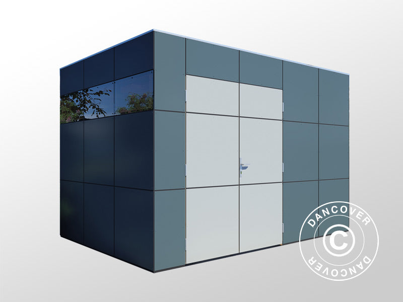 Redskabsskur i træ, Bertilo HPL 2, 3,45x2,28x2,3m, 7,86m², Antracit/Grå