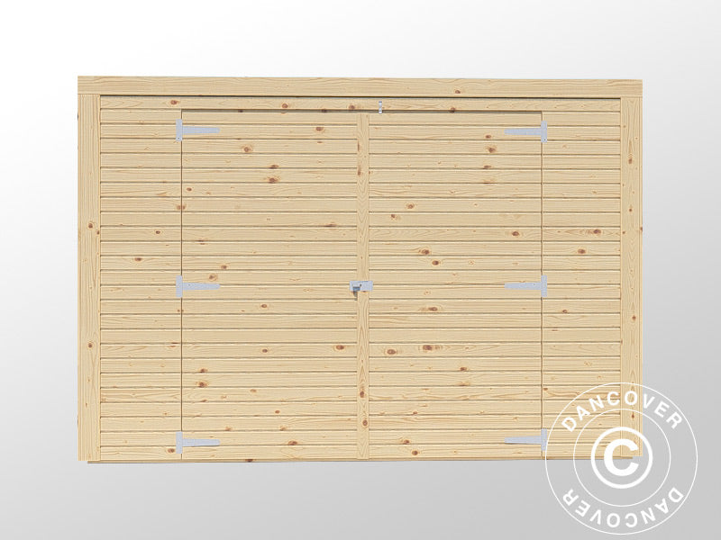 Redskabsskur, cykelskur i træ, Bertilo Box Bike, 2,07x1,03x1,43m, 2,1m², Natur