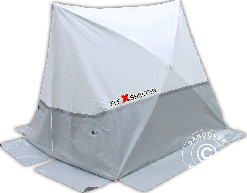 Arbejdstelt, FleXshelter PRO, Type PZ, 1,7x1,8x1,65m, Gul/Hvid